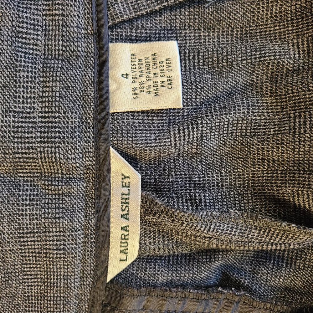 Laura Ashley Women's Dress Pants Size 4 Gray/Black - Picture 6 of 8